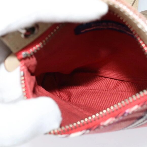 BURBERRY Nova Check Blue Label Shoulder Bag Canvas 2way Pink Silver Auth BD1626 - Picture 9 of 16